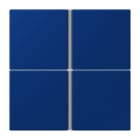 JUNG - Tastensatz 4fach, F40, Serie LS, bleu outremer foncé