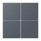 JUNG - Tastensatz 4fach, F40, Serie LS, gris fonce 59