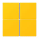 JUNG - Tastensatz 4fach, F40, Serie LS, le jaune vif