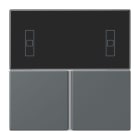JUNG - Tastensatz 3fach, F40 Raumcontroller, Serie LS, gris foncé 31