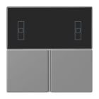 JUNG - Tastensatz 3fach, F40 Raumcontroller, Serie LS, gris 31