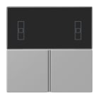 JUNG - Tastensatz 3fach, F40 Raumcontroller, Serie LS, gris moyen
