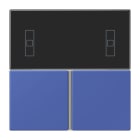 JUNG - Tastensatz 3fach, F40 Raumcontroller, Serie LS, bleu outremer 31