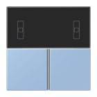 JUNG - Tastensatz 3fach, F40 Raumcontroller, Serie LS, outremer moyen