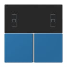 JUNG - Tastensatz 3fach, F40 Raumcontroller, Serie LS, bleu céruléen 31