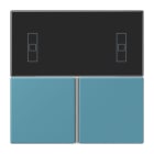 JUNG - Tastensatz 3fach, F40 Raumcontroller, Serie LS, céruléen vif