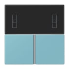 JUNG - Tastensatz 3fach, F40 Raumcontroller, Serie LS, céruléen moyen