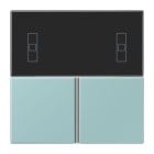 JUNG - Tastensatz 3fach, F40 Raumcontroller, Serie LS, céruléen clair