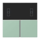 JUNG - Tastensatz 3fach, F40 Raumcontroller, Serie LS, vert anglais clair