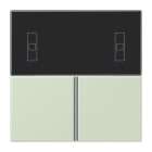 JUNG - Tastensatz 3fach, F40 Raumcontroller, Serie LS, vert anglâis pale