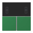 JUNG - Tastensatz 3fach, F40 Raumcontroller, Serie LS, vert foncé