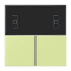 JUNG - Tastensatz 3fach, F40 Raumcontroller, Serie LS, vert jaune clair