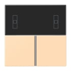 JUNG - Tastensatz 3fach, F40 Raumcontroller, Serie LS, ocre