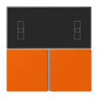 JUNG - Tastensatz 3fach, F40 Raumcontroller, Serie LS, orange