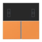 JUNG - Tastensatz 3fach, F40 Raumcontroller, Serie LS, orange clair
