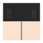 JUNG - Tastensatz 3fach, F40 Raumcontroller, Serie LS, orange pâle