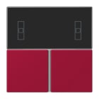 JUNG - Tastensatz 3fach, F40 Raumcontroller, Serie LS, rouge carmin