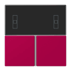 JUNG - Tastensatz 3fach, F40 Raumcontroller, Serie LS, rouge rubia