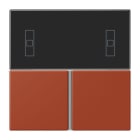 JUNG - Tastensatz 3fach, F40 Raumcontroller, Serie LS, l'ocre rouge