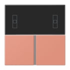 JUNG - Tastensatz 3fach, F40 Raumcontroller, Serie LS, l'ocre rouge moyen