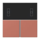JUNG - Tastensatz 3fach, F40 Raumcontroller, Serie LS, terre sienne brique
