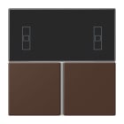 JUNG - Tastensatz 3fach, F40 Raumcontroller, Serie LS, terre d'ombre brûlée 31