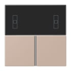 JUNG - Tastensatz 3fach, F40 Raumcontroller, Serie LS, ombre brûlée claire