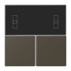 JUNG - Tastensatz 3fach, F40 Raumcontroller, Serie LS, ombre naturelle 31