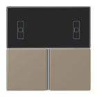 JUNG - Tastensatz 3fach, F40 Raumcontroller, Serie LS, ombre naturelle moyenne