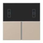 JUNG - Tastensatz 3fach, F40 Raumcontroller, Serie LS, ombre naturelle claire
