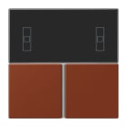 JUNG - Tastensatz 3fach, F40 Raumcontroller, Serie LS, terre sienne brûlée 59