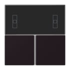 JUNG - Tastensatz 3fach, F40 Raumcontroller, Serie LS, noir d'ivoire