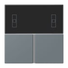 JUNG - Tastensatz 3fach, F40 Raumcontroller, Serie LS, gris 59