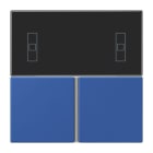 JUNG - Tastensatz 3fach, F40 Raumcontroller, Serie LS, bleu outremer 59