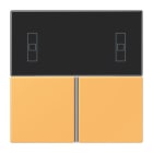 JUNG - Tastensatz 3fach, F40 Raumcontroller, Serie LS, ocre jaune clair