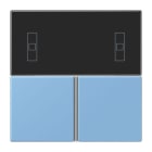JUNG - Tastensatz 3fach, F40 Raumcontroller, Serie LS, bleu céruléen 59