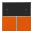 JUNG - Tastensatz 3fach, F40 Raumcontroller, Serie LS, orange vif