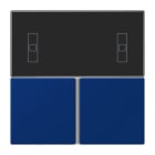 JUNG - Tastensatz 3fach, F40 Raumcontroller, Serie LS, bleu outremer foncé