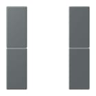 JUNG - Tastensatz 2fach, F50, Serie LS, gris foncé 31