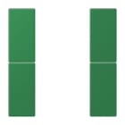 JUNG - Tastensatz 2fach, F50, Serie LS, vert foncé