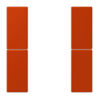 JUNG - Tastensatz 2fach, F50, Serie LS, rouge vermillon 59