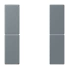 JUNG - Tastensatz 2fach, F50, Serie LS, gris 59
