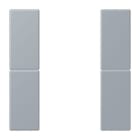 JUNG - Tastensatz 2fach, F50, Serie LS, gris clair 59