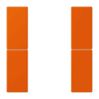 JUNG - Tastensatz 2fach, F50, Serie LS, orange vif