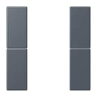 JUNG - Tastensatz 2fach, F50, Serie LS, gris fonce 59