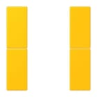 JUNG - Tastensatz 2fach, F50, Serie LS, le jaune vif