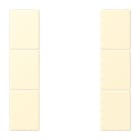 JUNG - Tastensatz 3fach, F50, Serie LS, blanc