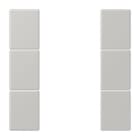 JUNG - Tastensatz 3fach, F50, Serie LS, gris clair 31
