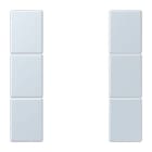 JUNG - Tastensatz 3fach, F50, Serie LS, outremer pale