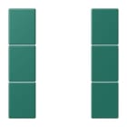 JUNG - Tastensatz 3fach, F50, Serie LS, vert anglais